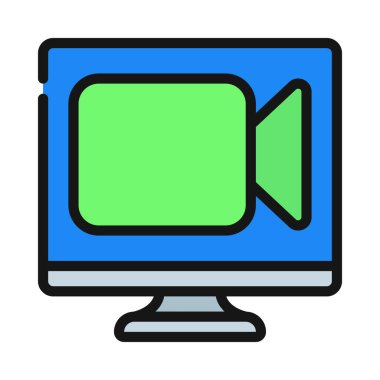 Video Çağrısı Web simgesi vektör çizimi