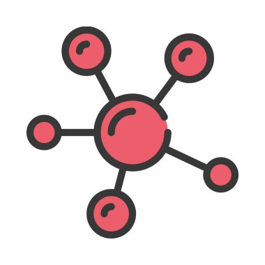 Moleküller web simgesi vektör çizimi