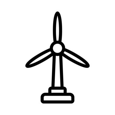 Rüzgar güç türbini. Web simgesi basit illüstrasyon         