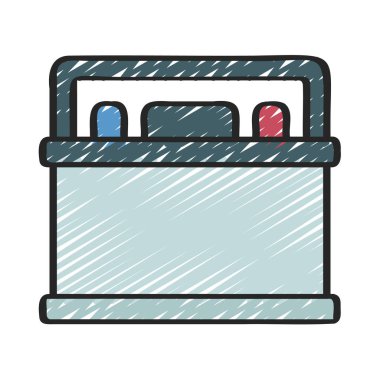 Araba Bataryası Web simgesi vektör illüstrasyonu 