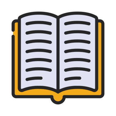 Kitap simgesi aç, vektör illüstrasyonu