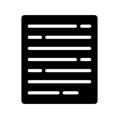 Yazılı Not Web simgesi vektör illüstrasyonu 