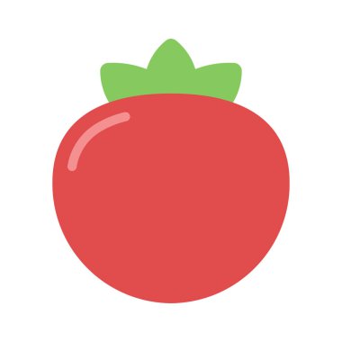 Domates Sebze Simgesi Vektör İllüstrasyonu 