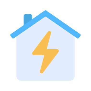 Elektrik Evi simgesi, vektör illüstrasyonu 