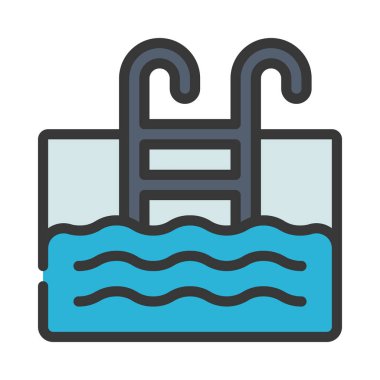 Yüzme Havuzu konsepti vektör çizimi 