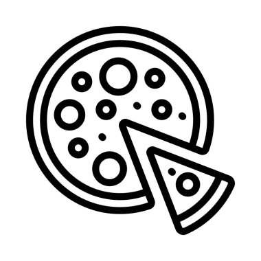 Beyaz arkaplanda Peperoni Pizza simgesi