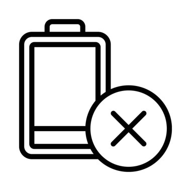 Batarya ağ ikonu vektör çizimi yok