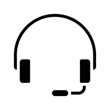 Beyaz arkaplanda Merkez Kulaklık simgesi