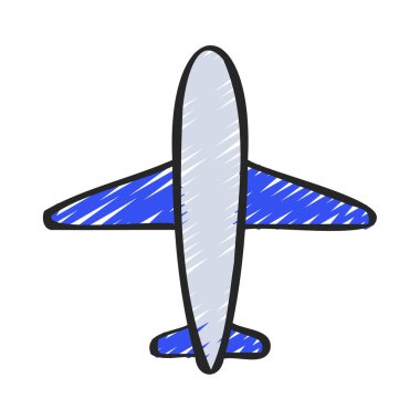 Ticari Uçak simgesi, vektör illüstrasyonu
