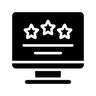 Bilgisayar İnceleme simgesi, vektör illüstrasyonu  