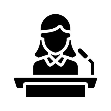 Kadın Aday Podyumu Web simgesi çizimi