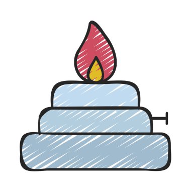 Taşınabilir Yazıcı Web simgesi vektör illüstrasyonu