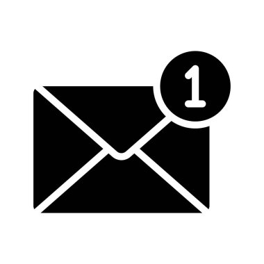 E- posta Bildirimi Simgesi, Vektör İllüstrasyonu