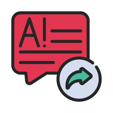 Yanıt İleti simgesi, vektör illüstrasyonu gönder  