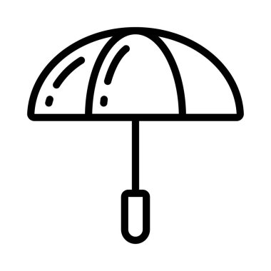 şemsiye ağ simgesi vektör illüstrasyonu