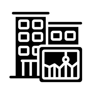 Şirket Stokları web simgesi vektör illüstrasyonu