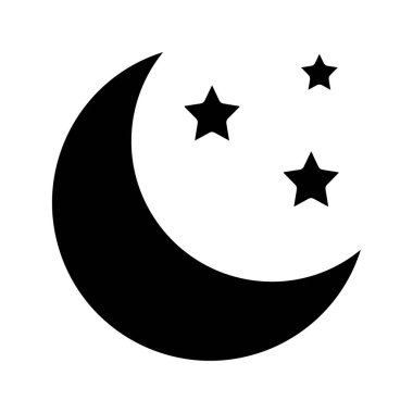 Crescent Moon web icon vector illustration