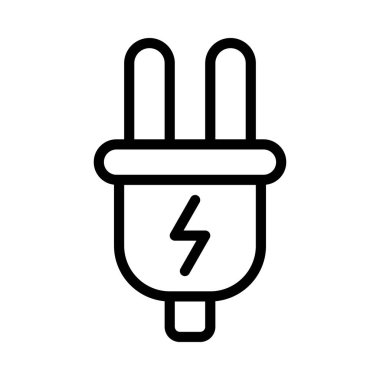 Güç Kablosu Sonu web simgesi vektör çizimi