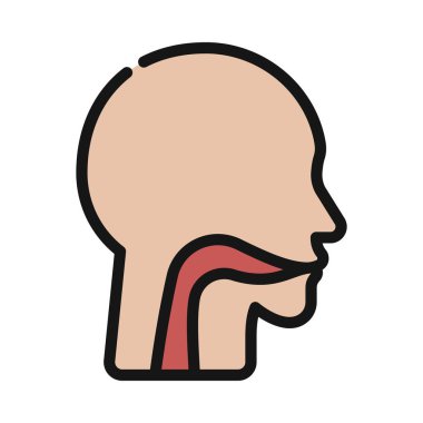 Gırtlak ağ simgesi vektör çizimi