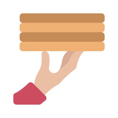 Beyaz arkaplanda Pizza Kutuları simgesi ver