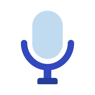 mikrofon simgesi, vektör illüstrasyonu 