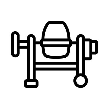 Çimento Karıştırıcı ağ vektör çizimi