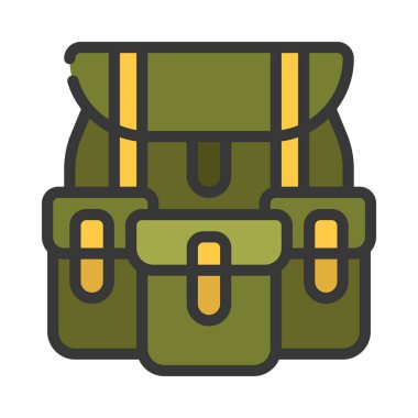 sırt çantası web simge vektör çizim