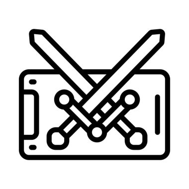 Savaş Oyunu Web simgesi vektör çizimi