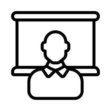 beyaz tahta web simgesi vektör illüstrasyonu