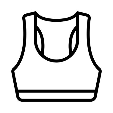 Spor Sütyen web simgesi vektör illüstrasyonu