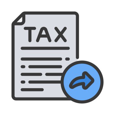 Vergi Dönüş web simgesi vektör illüstrasyonunu gönder