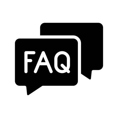 FAQ İki Mesajlar web simgesi vektör illüstrasyonu