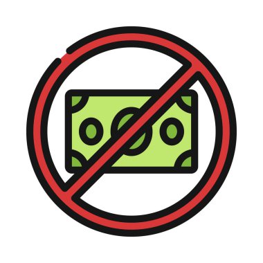 Cash Note web simgesi vektör çizimi yok