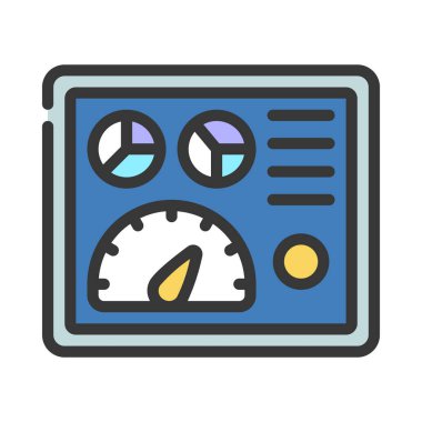 Makine Ekran Ağı ikon vektör illüstrasyonuName