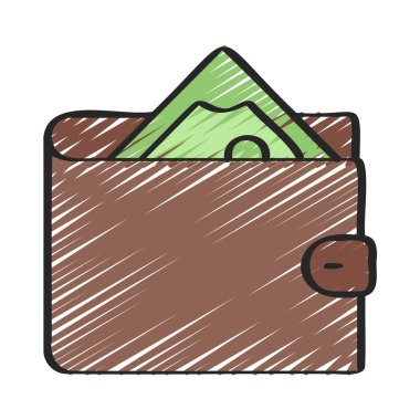 wallet icon, vector illustration simple design