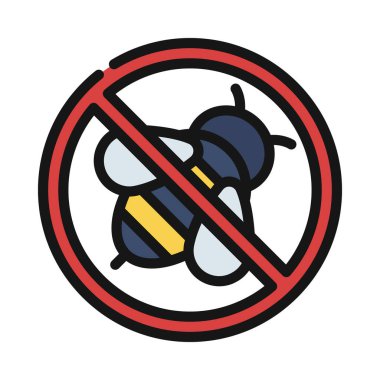 Arı web simgesi vektör illüstrasyonu yok