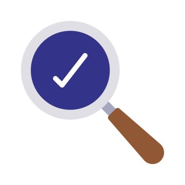 Tik ikon vektör illüstrasyonlu Büyütme Gözlüğü 