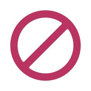 Yasak İşaret simgesi, vektör illüstrasyonu 