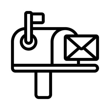 Posta simgesi, vektör illüstrasyonu 