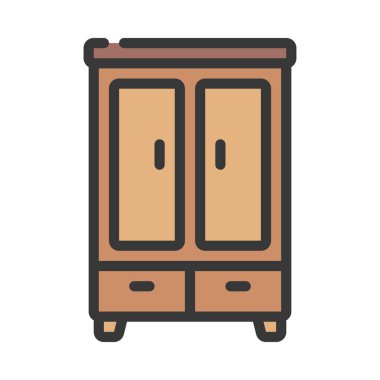 Wardrobe  web icon vector illustration