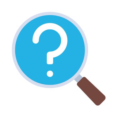 Soru simgesi, vektör illüstrasyonu ara  