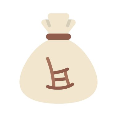 Emeklilik parası çanta simgesi, vektör illüstrasyonu 