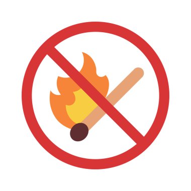 Açık Alev web simgesi vektör illüstrasyonu yok