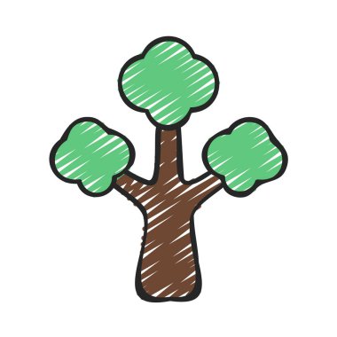 ağaç web simge vektör çizim