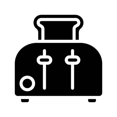 tost makinesi simgesi, vektör illüstrasyonu basit tasarım