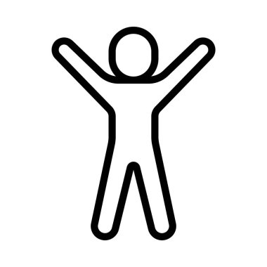 Sıçrayan Kişiler web simgesi vektör illüstrasyonu