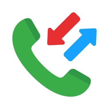 Gelen ve Giden Simge Basit Vektör Resmini Çağır