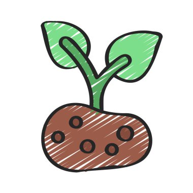 Patates ikonu vektör çizimi büyüt