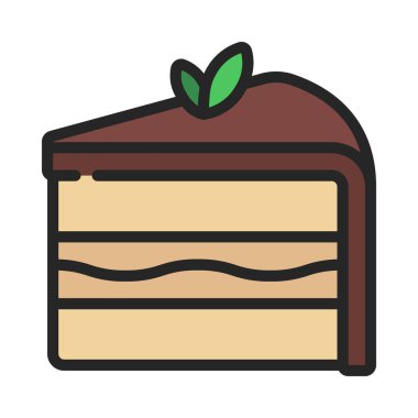 Fırın, pasta simgesi vektör illüstrasyonu 