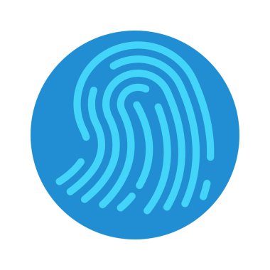 parmak izi simgesi, vektör çizimi